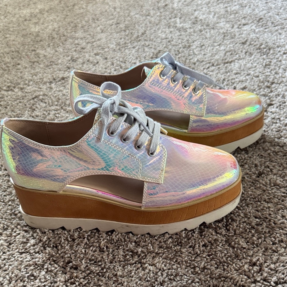 Aldo Iridescent Platform Shoes